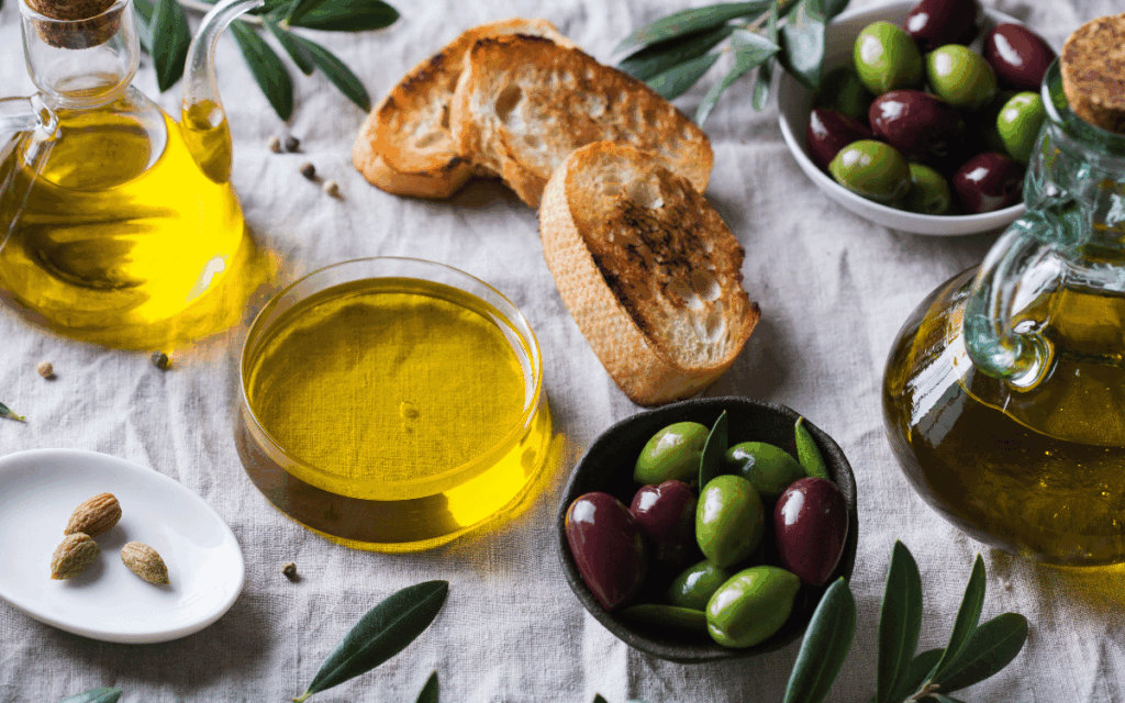 Ampolles d’oli d’oliva verge extra preparades per a mercat internacional
